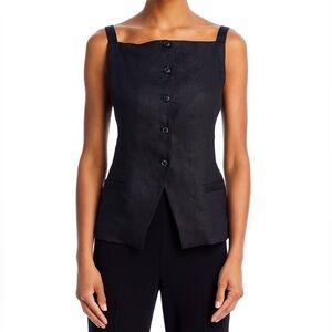 WAYF Square-Neck Black Button-Front Women's Top size M 

Retail Price $89